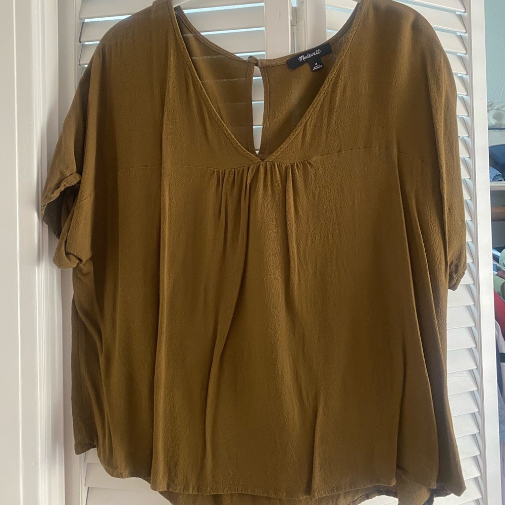 Madewell Rhyme top in olive green